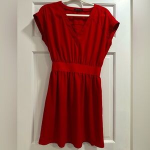 Armani Exchange size 2 Women’s Red Dress | EUC | Fun Cute Ruffle | Stretch Waist
